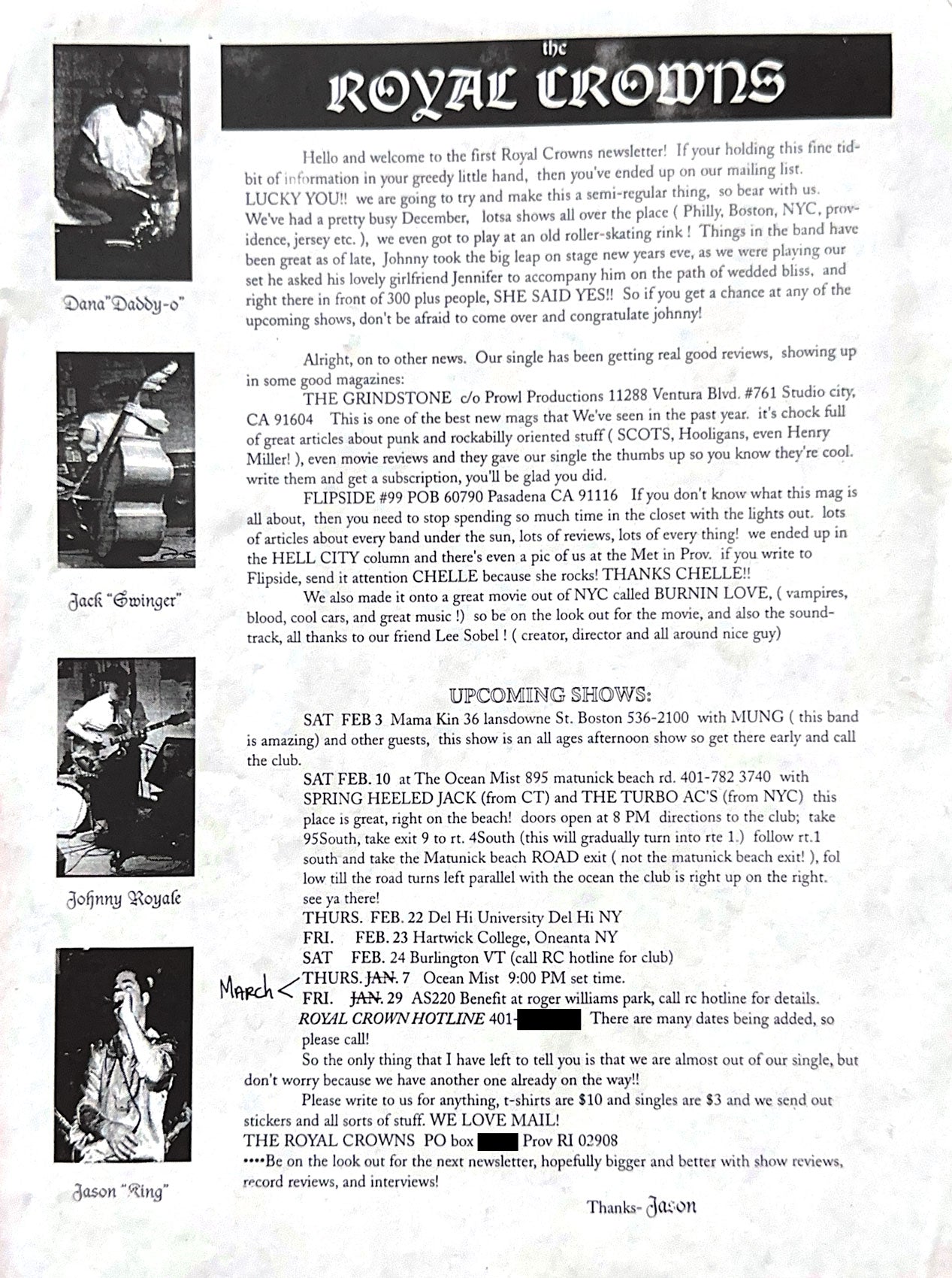 First Newsletter - 1996