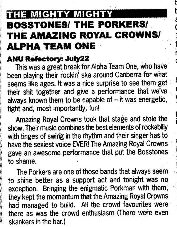 Australia Tour - 1998