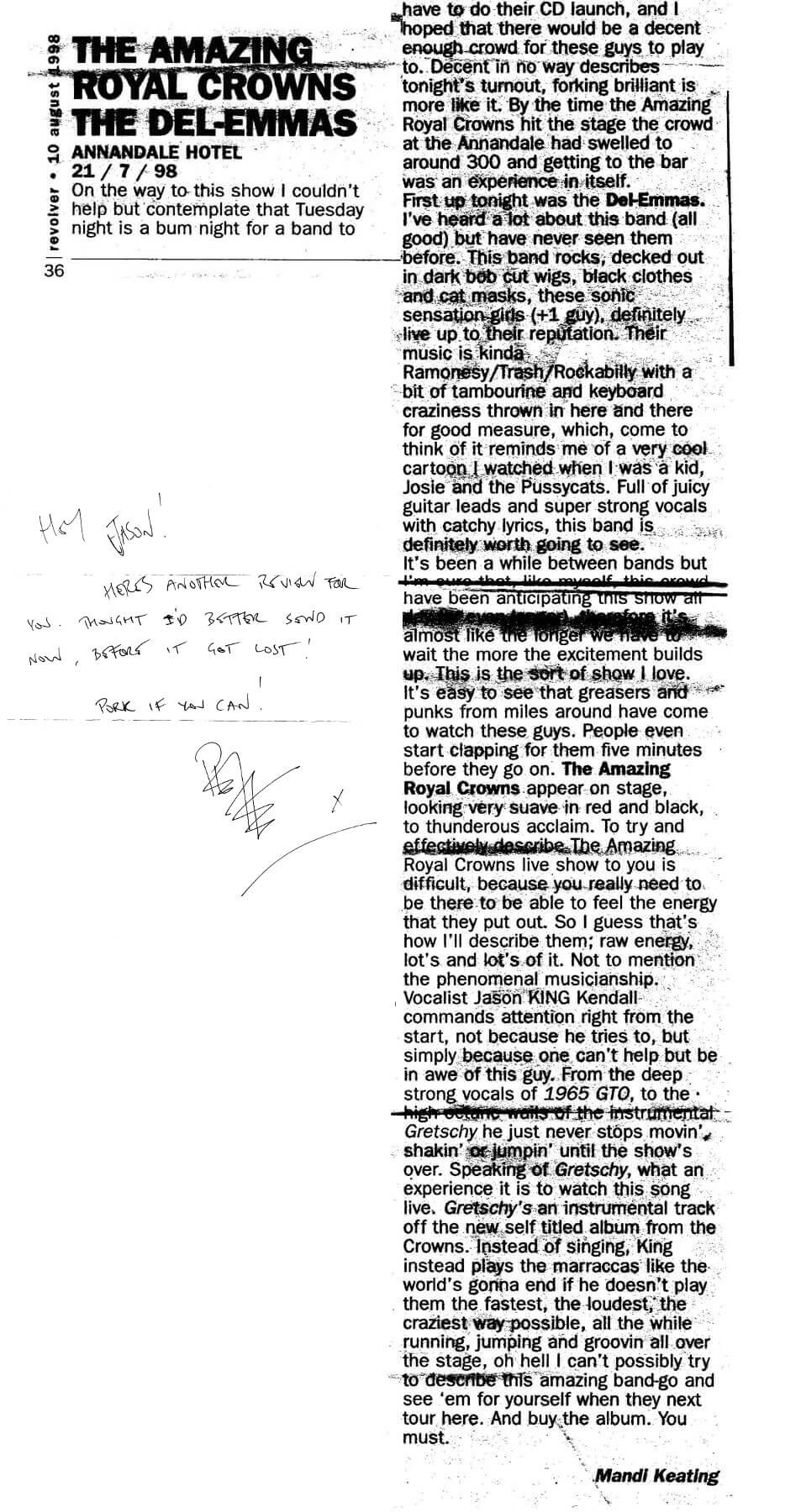 Pub Show, Sydney AUS - 1998