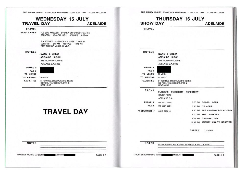 Australian Tour Book - 1998