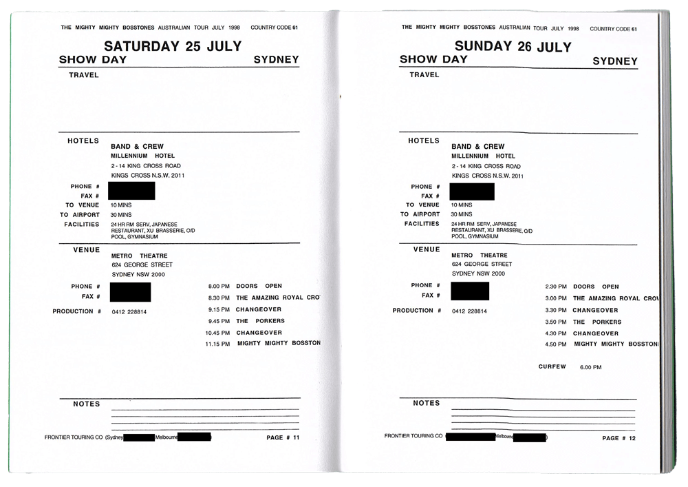 Australian Tour Book - 1998