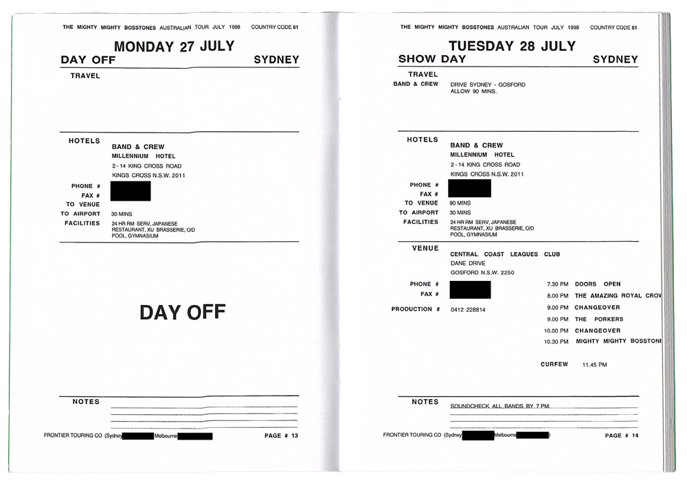 Australian Tour Book - 1998