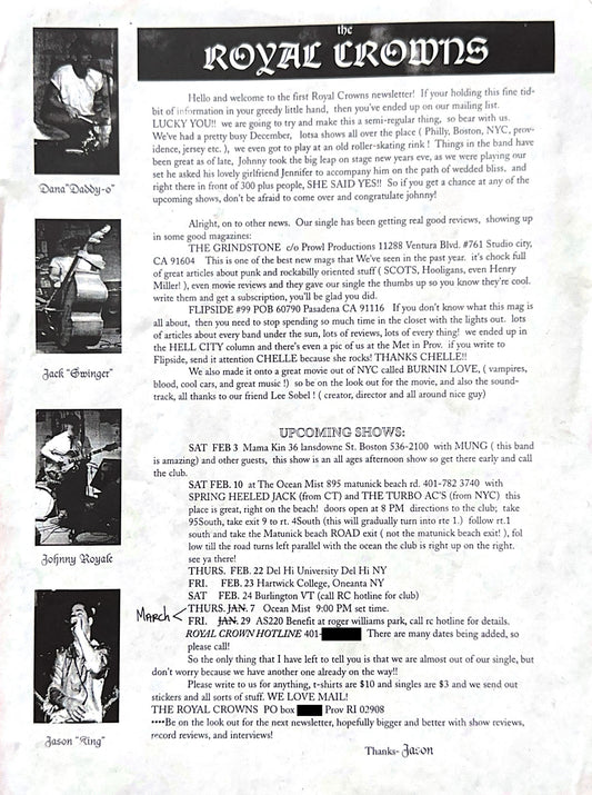 First Newsletter - 1996