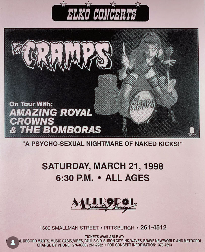 Cramps Tour Flyers & Posters - 1998