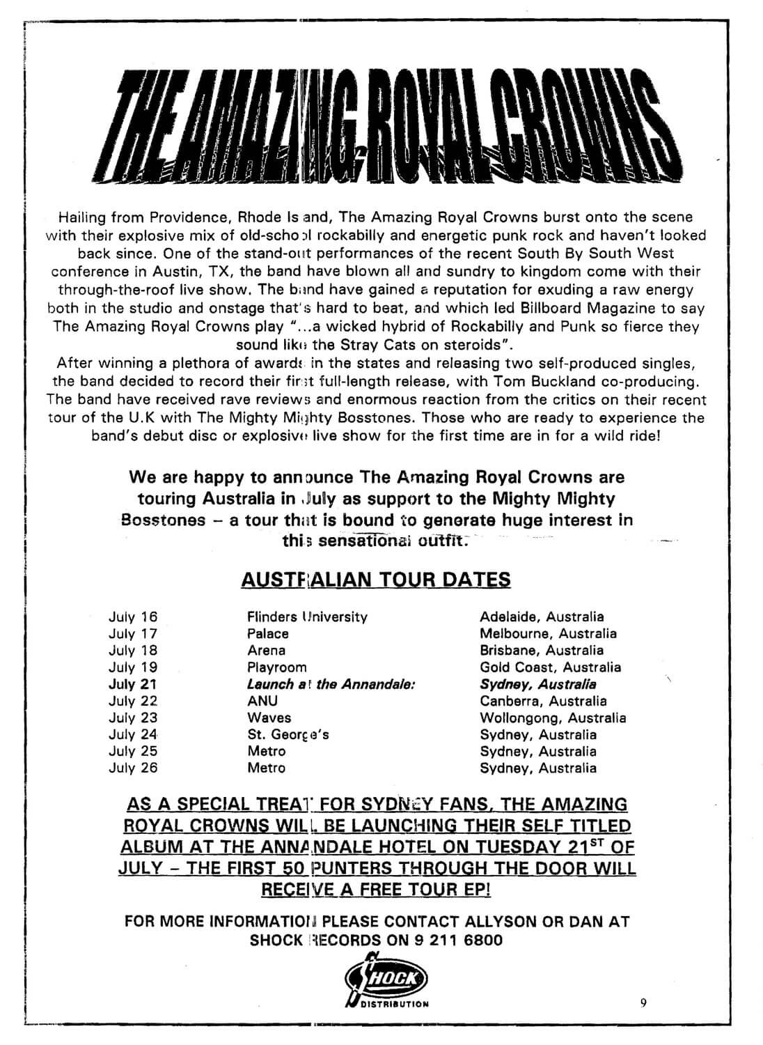 Pub Show, Sydney AUS - 1998