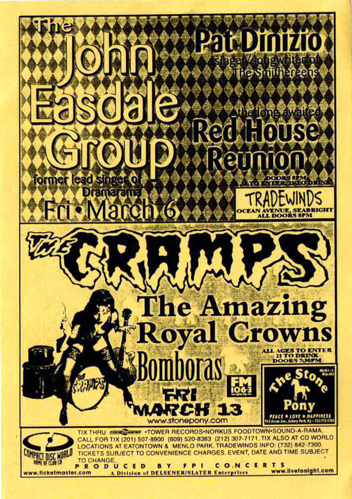Cramps Tour Flyers & Posters - 1998